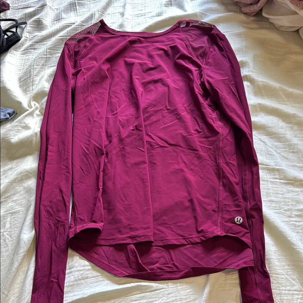 lululemon athletica Women's Pink Long Sleeve Top